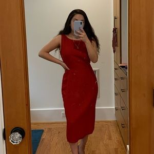 Red Midi Dress 8